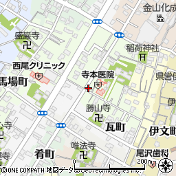 愛知県西尾市大給町77周辺の地図
