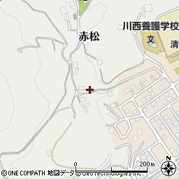 兵庫県川西市赤松183周辺の地図