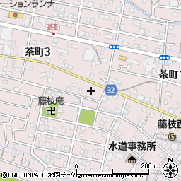 静岡県藤枝市茶町周辺の地図