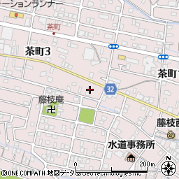 静岡県藤枝市茶町周辺の地図