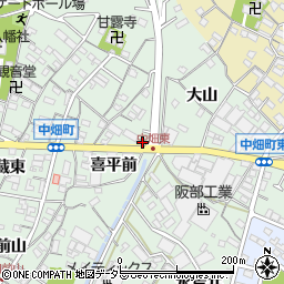 愛知県西尾市中畑町喜平前30周辺の地図