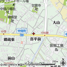 愛知県西尾市中畑町喜平前27周辺の地図