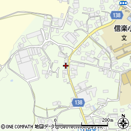 滋賀県甲賀市信楽町江田609-1周辺の地図