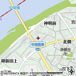 愛知県西尾市中畑町清水周辺の地図