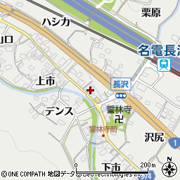 愛知県豊川市長沢町上市45周辺の地図