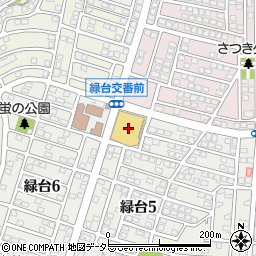 タイムズ西友多田店　地下駐車場周辺の地図