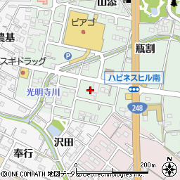 愛知県額田郡幸田町大草長根尻周辺の地図