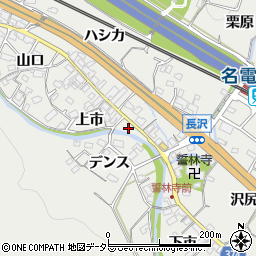 愛知県豊川市長沢町上市41周辺の地図