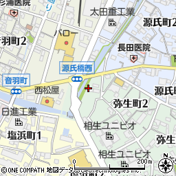 源氏橋周辺の地図