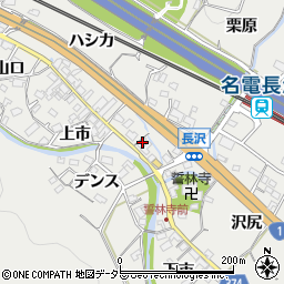 愛知県豊川市長沢町上市46周辺の地図