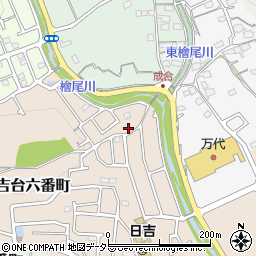 大阪府高槻市日吉台六番町53-35周辺の地図