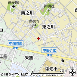 愛知県西尾市田貫町東之川89周辺の地図