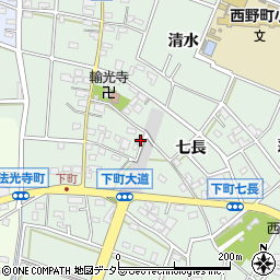 愛知県西尾市下町周辺の地図