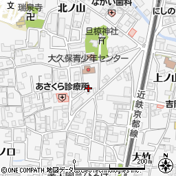京都府宇治市大久保町周辺の地図