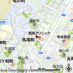 愛知県西尾市大給町102周辺の地図