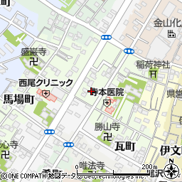 愛知県西尾市大給町82周辺の地図