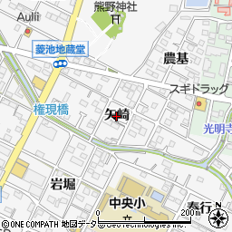 愛知県幸田町（額田郡）菱池（矢崎）周辺の地図