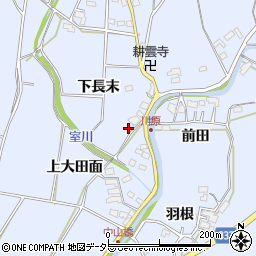 愛知県豊川市萩町下長末周辺の地図
