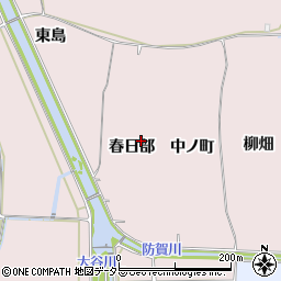 京都府八幡市八幡春日部周辺の地図