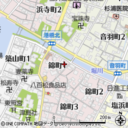 愛知県碧南市錦町1丁目34周辺の地図