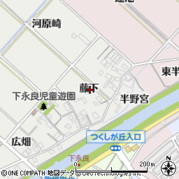 愛知県西尾市下永良町藤下周辺の地図