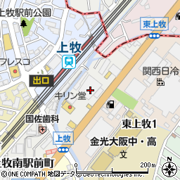 大阪府高槻市上牧南駅前町周辺の地図