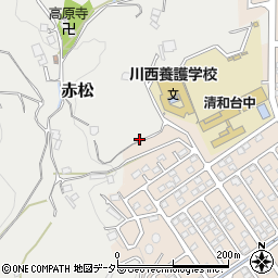 兵庫県川西市赤松中谷周辺の地図