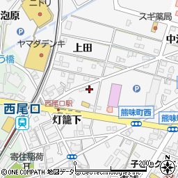 愛知県西尾市寄住町灯籠下11周辺の地図