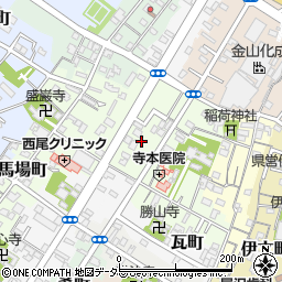 愛知県西尾市大給町95周辺の地図