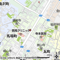 愛知県西尾市大給町108周辺の地図