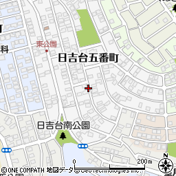 大阪府高槻市日吉台五番町周辺の地図