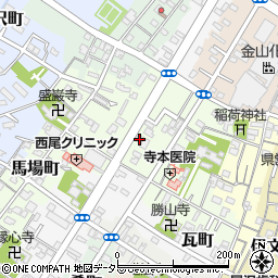 愛知県西尾市大給町97周辺の地図