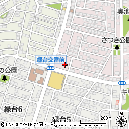 タイムズ西友多田店　平面駐車場周辺の地図