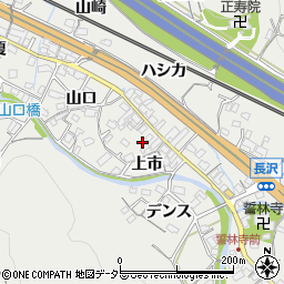 愛知県豊川市長沢町上市33周辺の地図