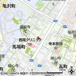 愛知県西尾市大給町106周辺の地図