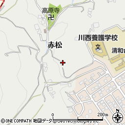 兵庫県川西市赤松158周辺の地図