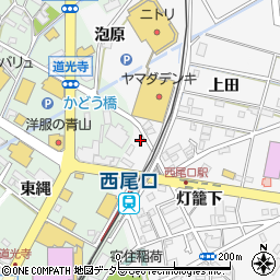 愛知県西尾市寄住町灯籠下65周辺の地図