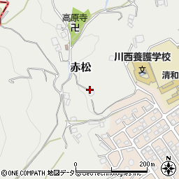 兵庫県川西市赤松157周辺の地図