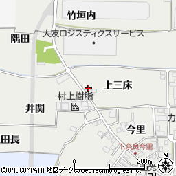 京都府八幡市下奈良上三床6周辺の地図