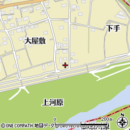 愛知県豊川市東上町大屋敷29周辺の地図