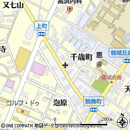 愛知県西尾市鶴舞町110周辺の地図