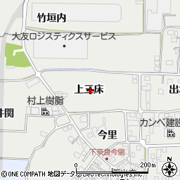 京都府八幡市下奈良（上三床）周辺の地図