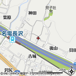 愛知県豊川市長沢町古城70-1周辺の地図