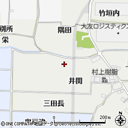 京都府八幡市下奈良井関周辺の地図