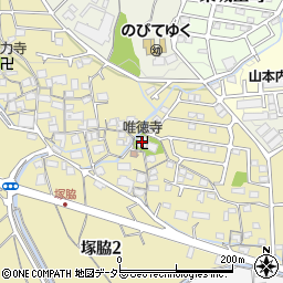唯徳寺周辺の地図