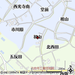 愛知県西尾市小間町初山周辺の地図