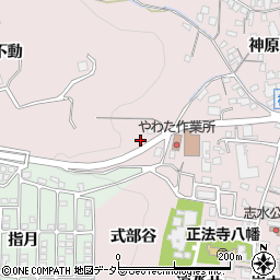 京都府八幡市八幡式部谷周辺の地図