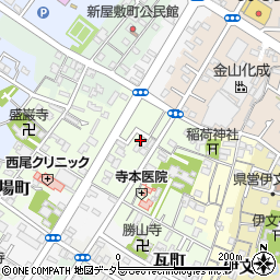愛知県西尾市大給町周辺の地図
