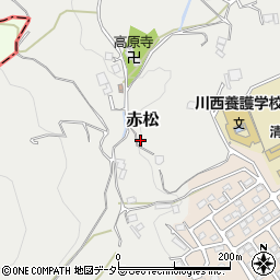 兵庫県川西市赤松175周辺の地図