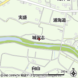 愛知県新城市一鍬田城沢志周辺の地図